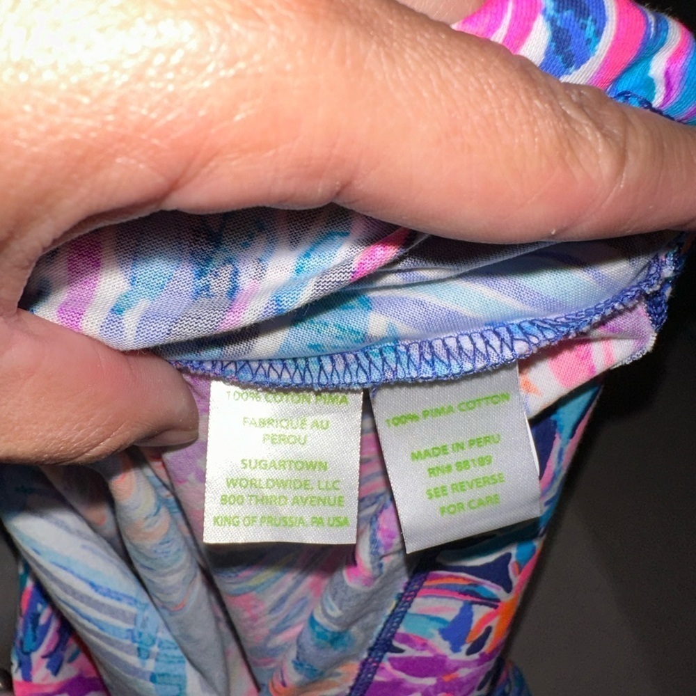 Lilly Pulitzer Linden Dress In Multicolored vibrant fish resort size small - Picture 9 of 9
